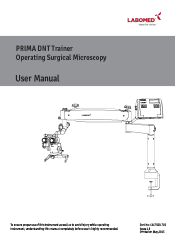 Prima DNT Trainer Microscope User Manual