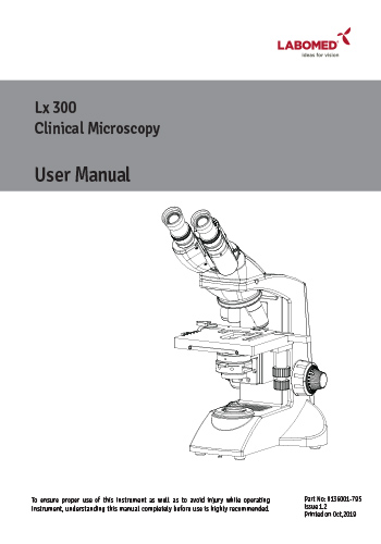 Lx 300 Microscope User Manual