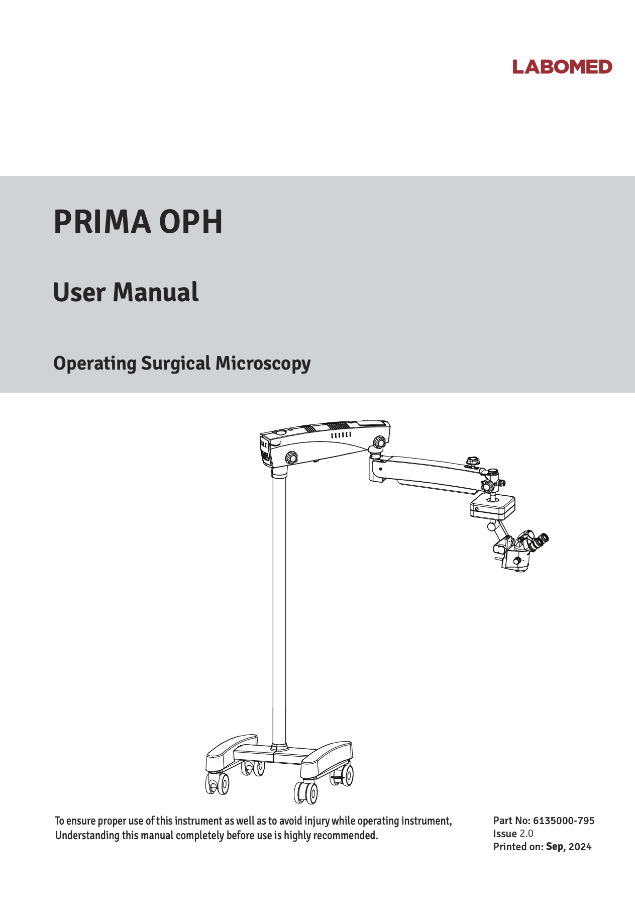 Prima OPH User Manual