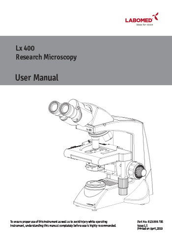 Lx 400 Binocular Microscope User Manual